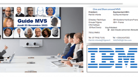 Réunion Guide MVS - 23/11/2023 - Organisée par IBM