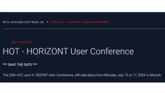 Evènement Beta System :  HOT - HORIZONT User conférence